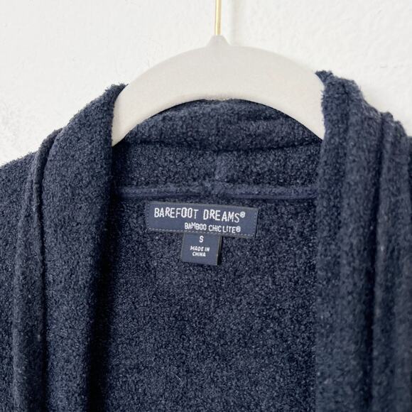[Barefoot Dreams] Navy Blue Bamboo Chic Lite Knit Open Front Cardigan Sz Small S - Picture 8 of 9
